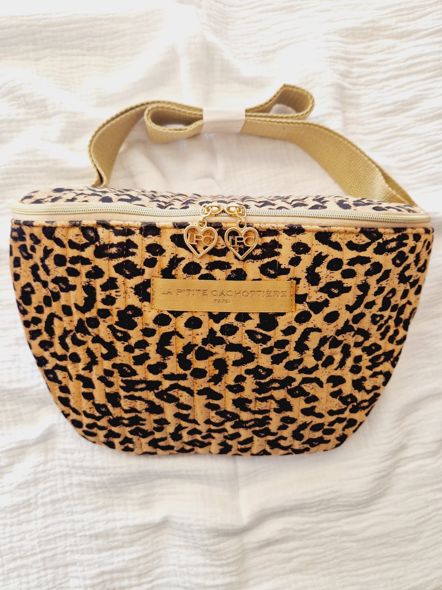 Sac banane Velours Léopard