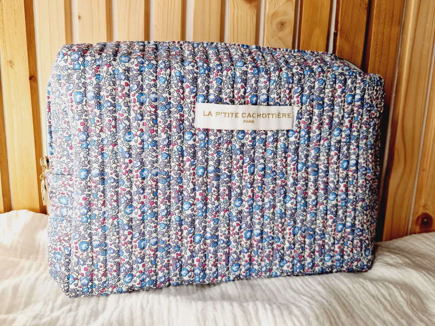 Trousse Jaipur L - Liberty bleu et blanc