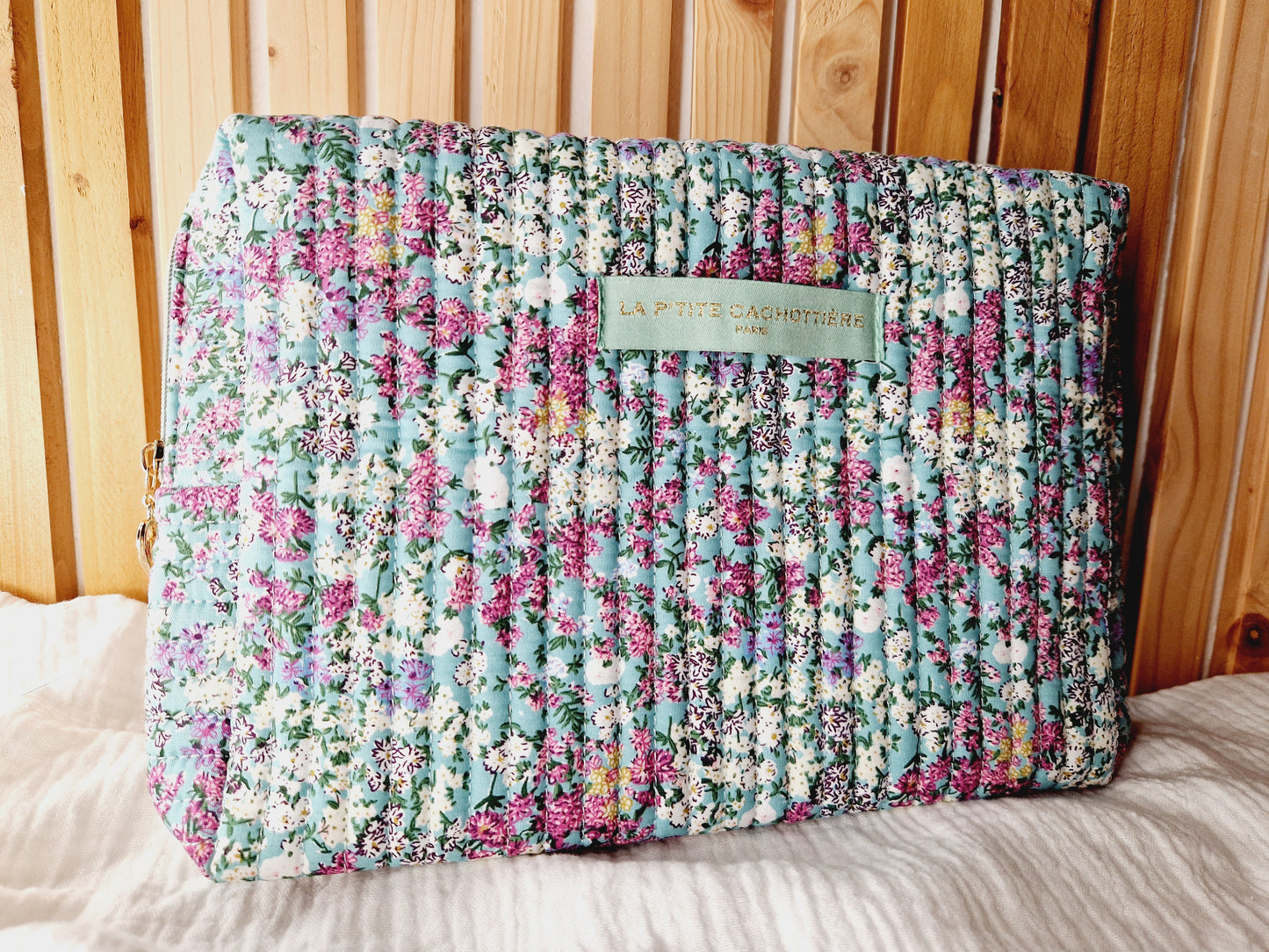 Trousse Jaipur L - Liberty bleu et rose