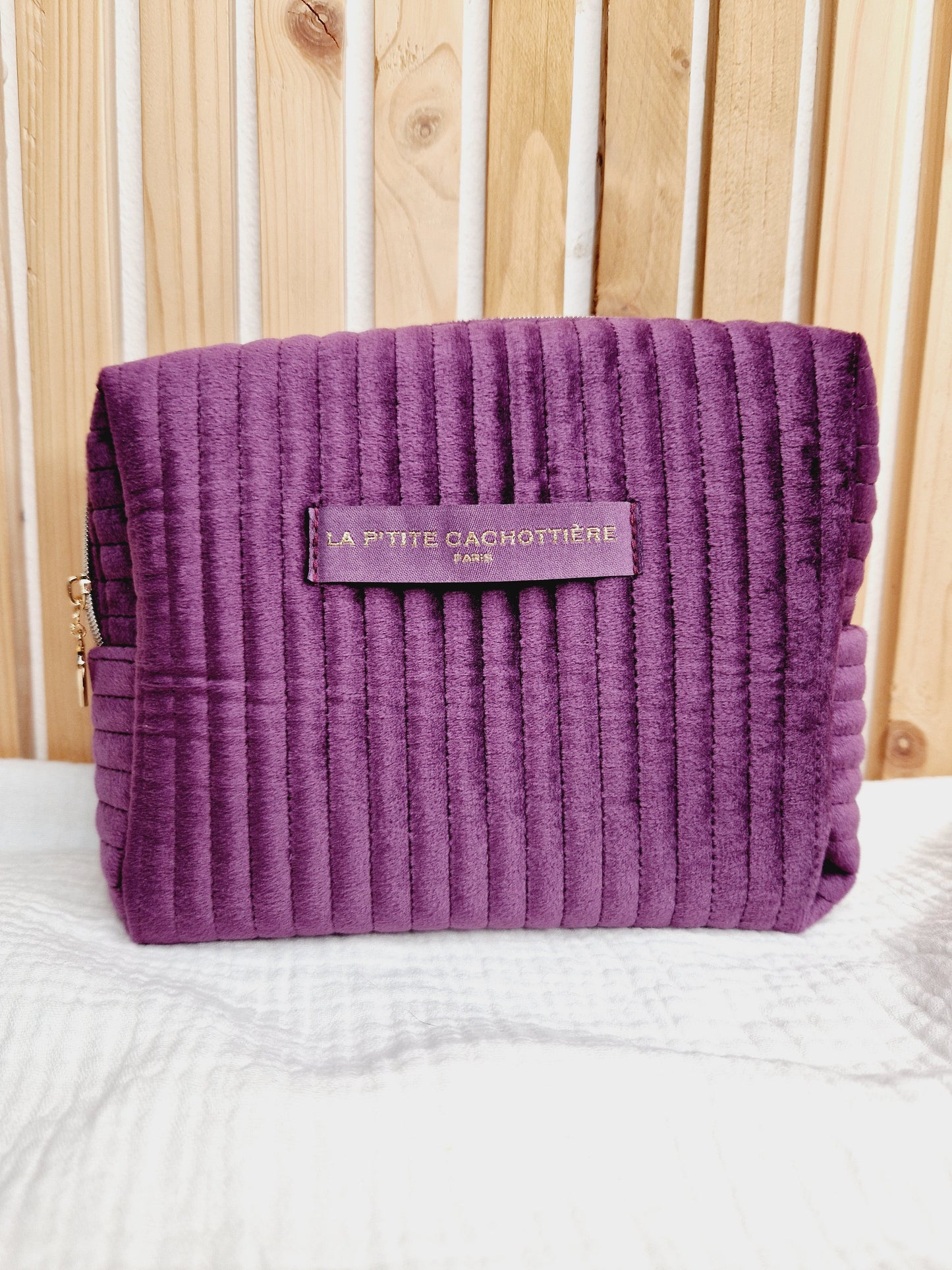 Trousse Jaipur S - Velours violet