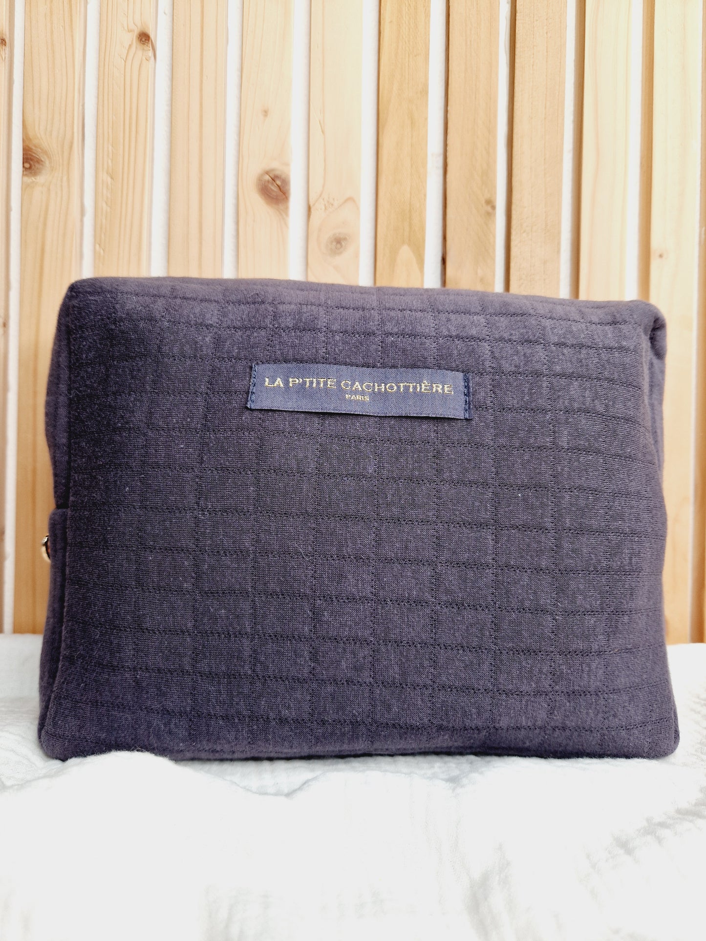 Trousse Jaipur L - Molleton gaufré gris