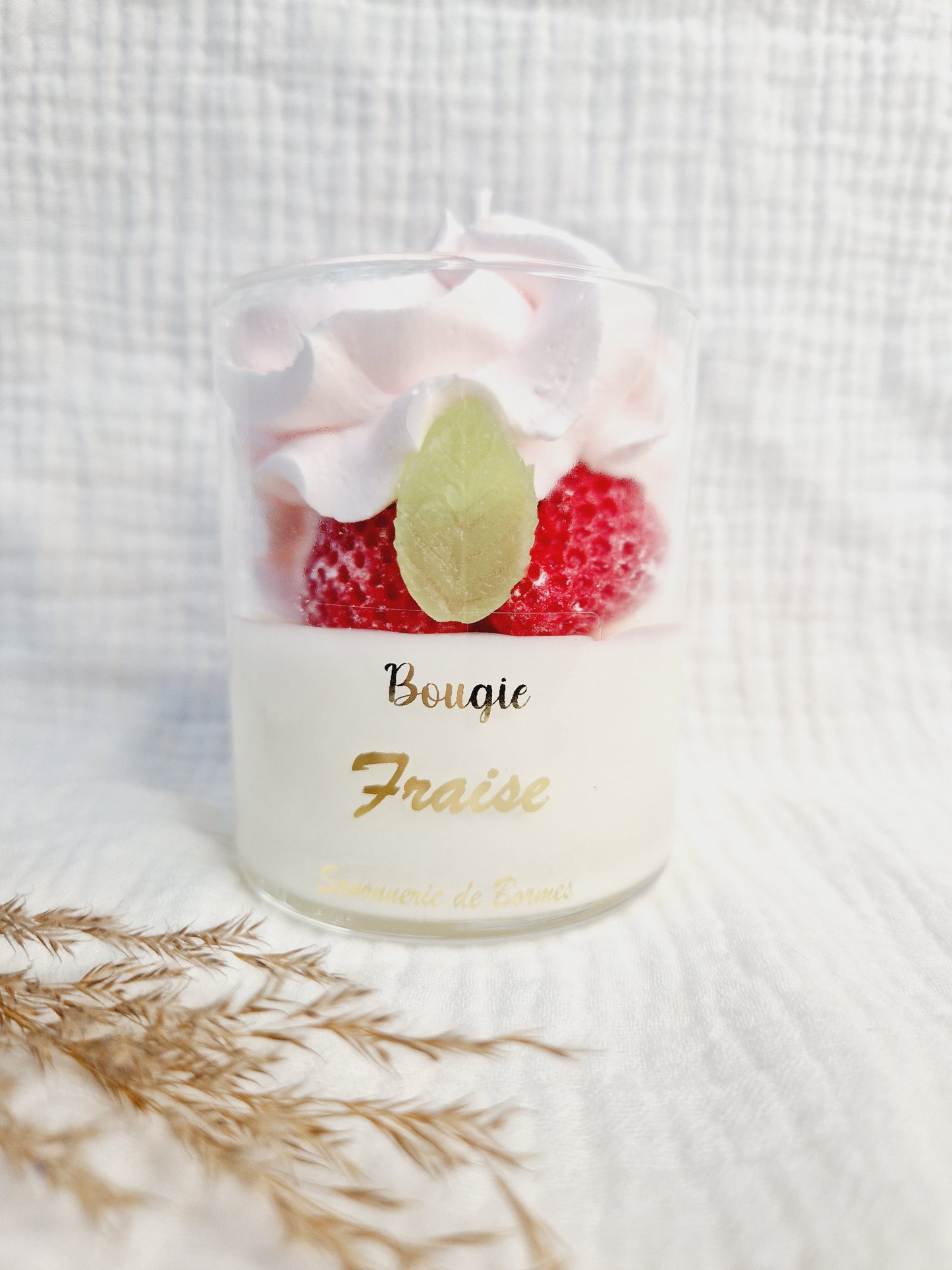 Bougie pâtissière - Fraise