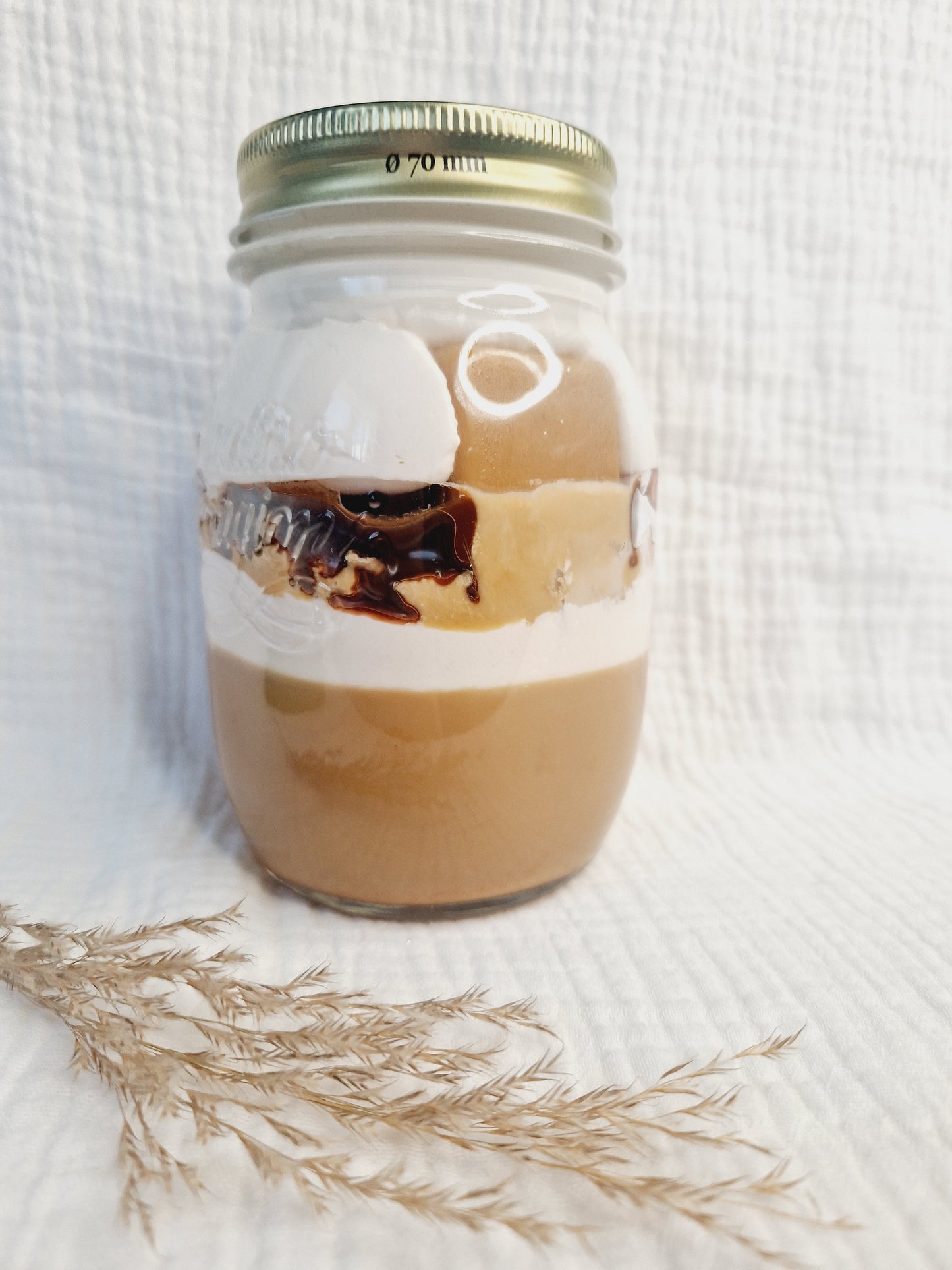 Bougie mason jar - Caramel beurre salé
