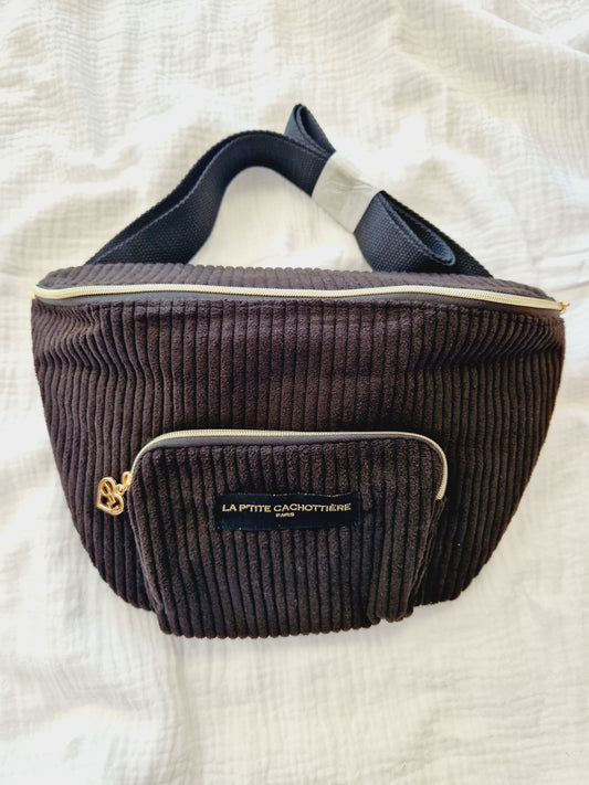 Sac banane - Côtelé noir