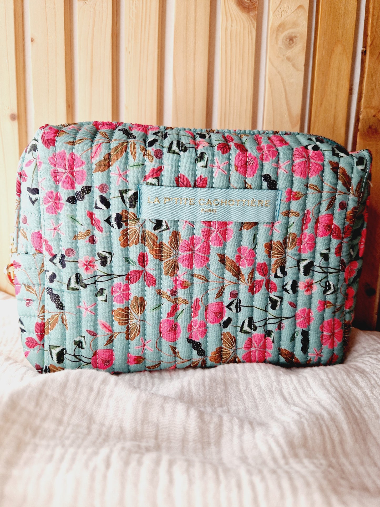 Trousse Jaipur S - Liberty bleu et rose
