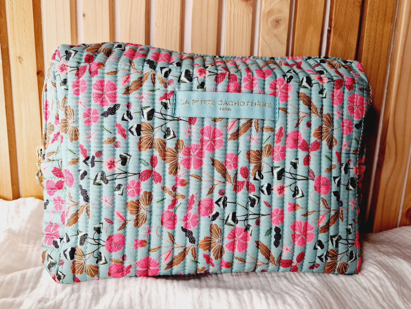 Trousse Jaipur L - Liberty bleu et rose