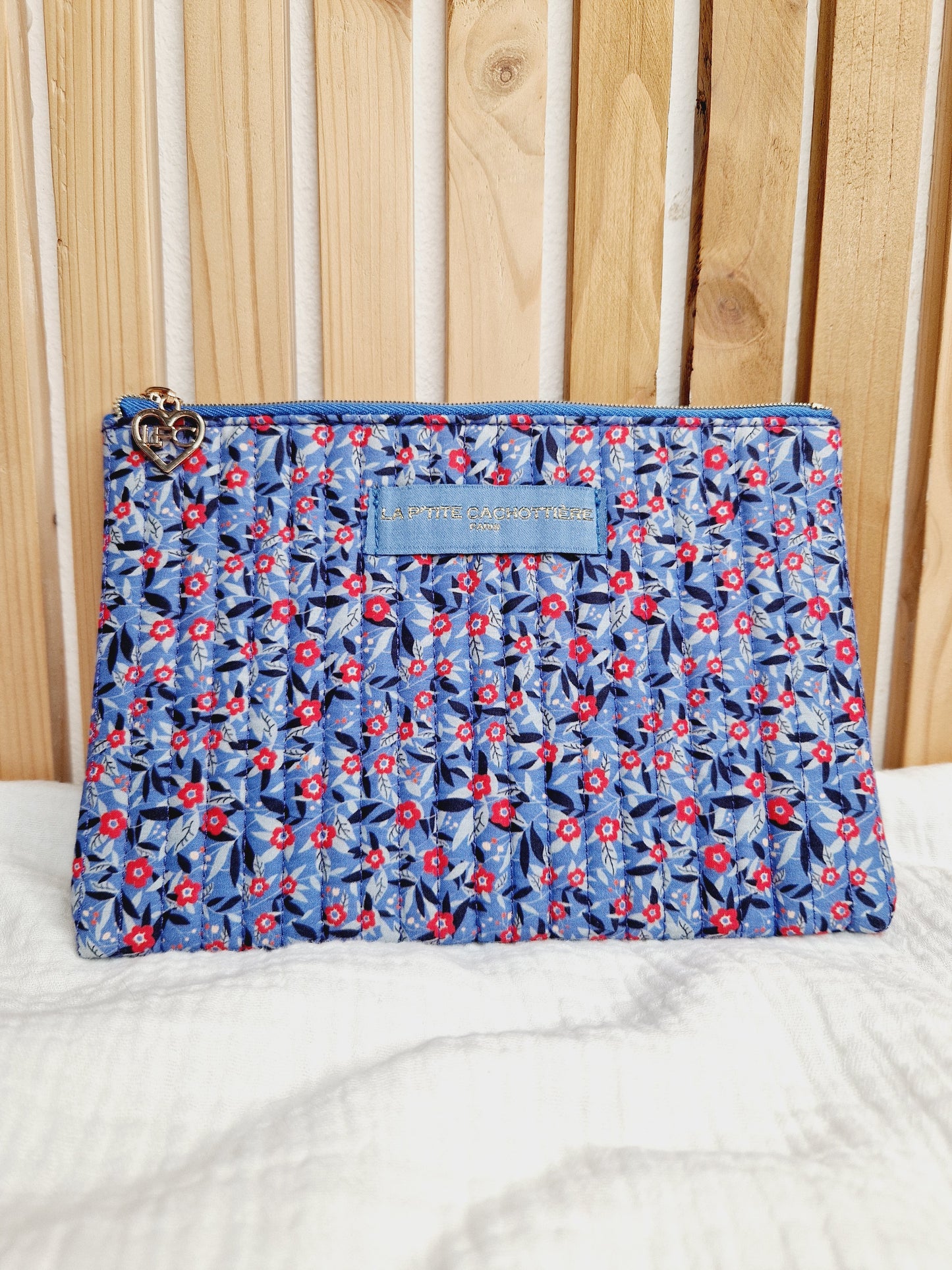 Pochette A5 - Liberty bleu ciel