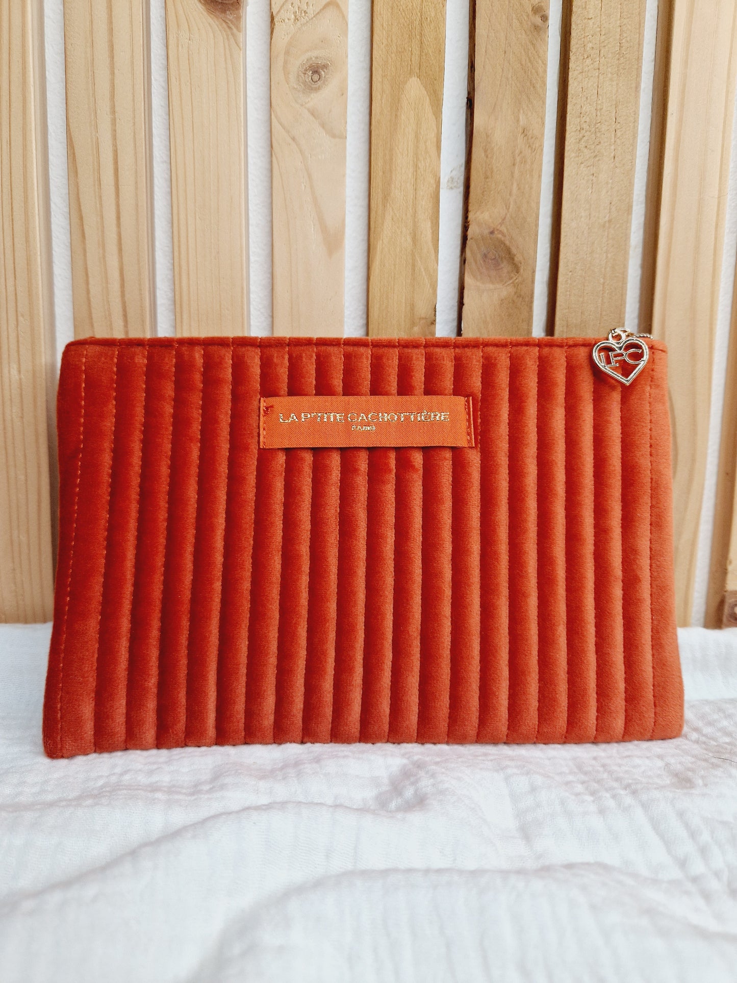 Pochette A5 - Velours orange