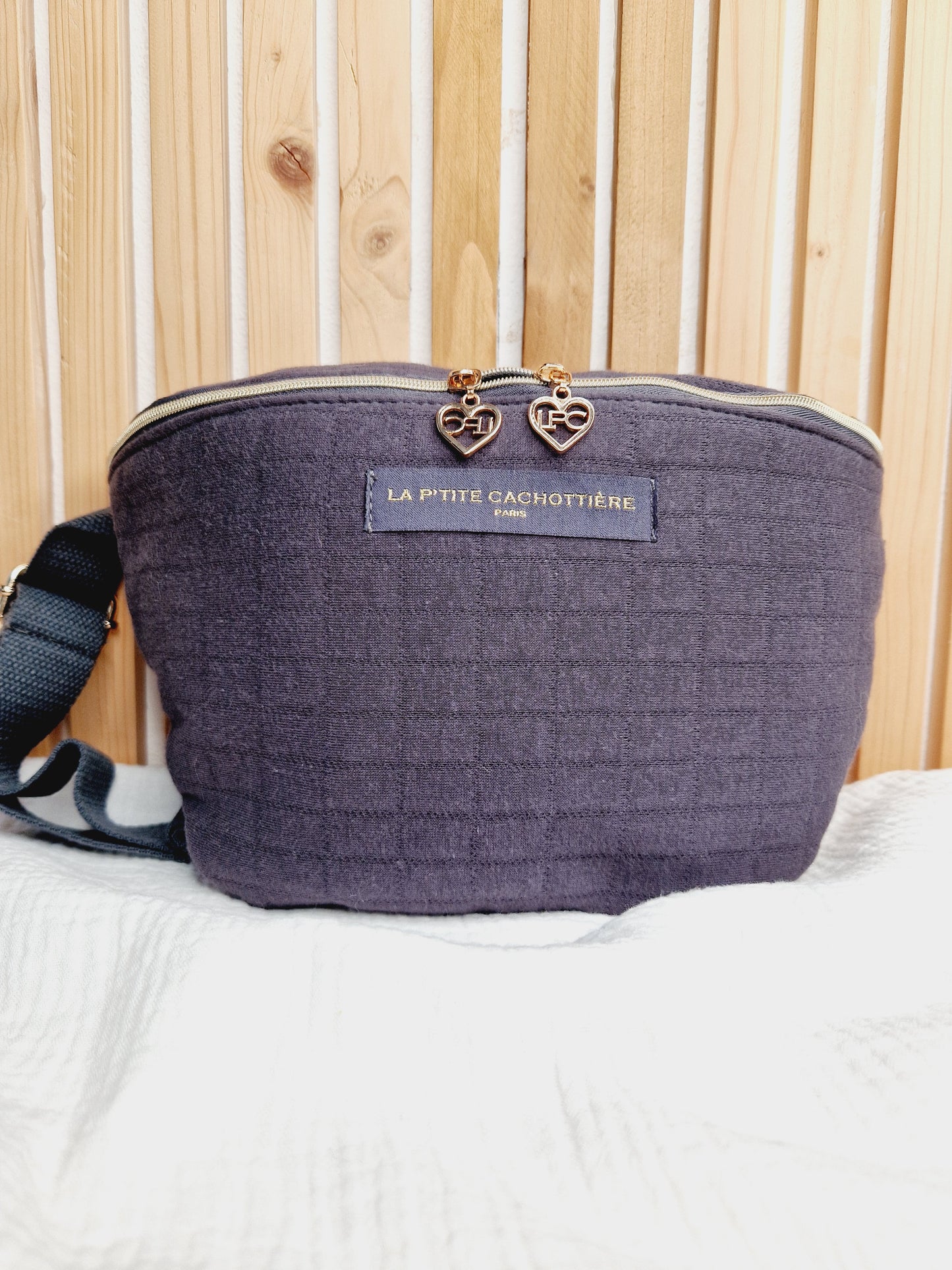 Sac banane - Molleton gaufré gris