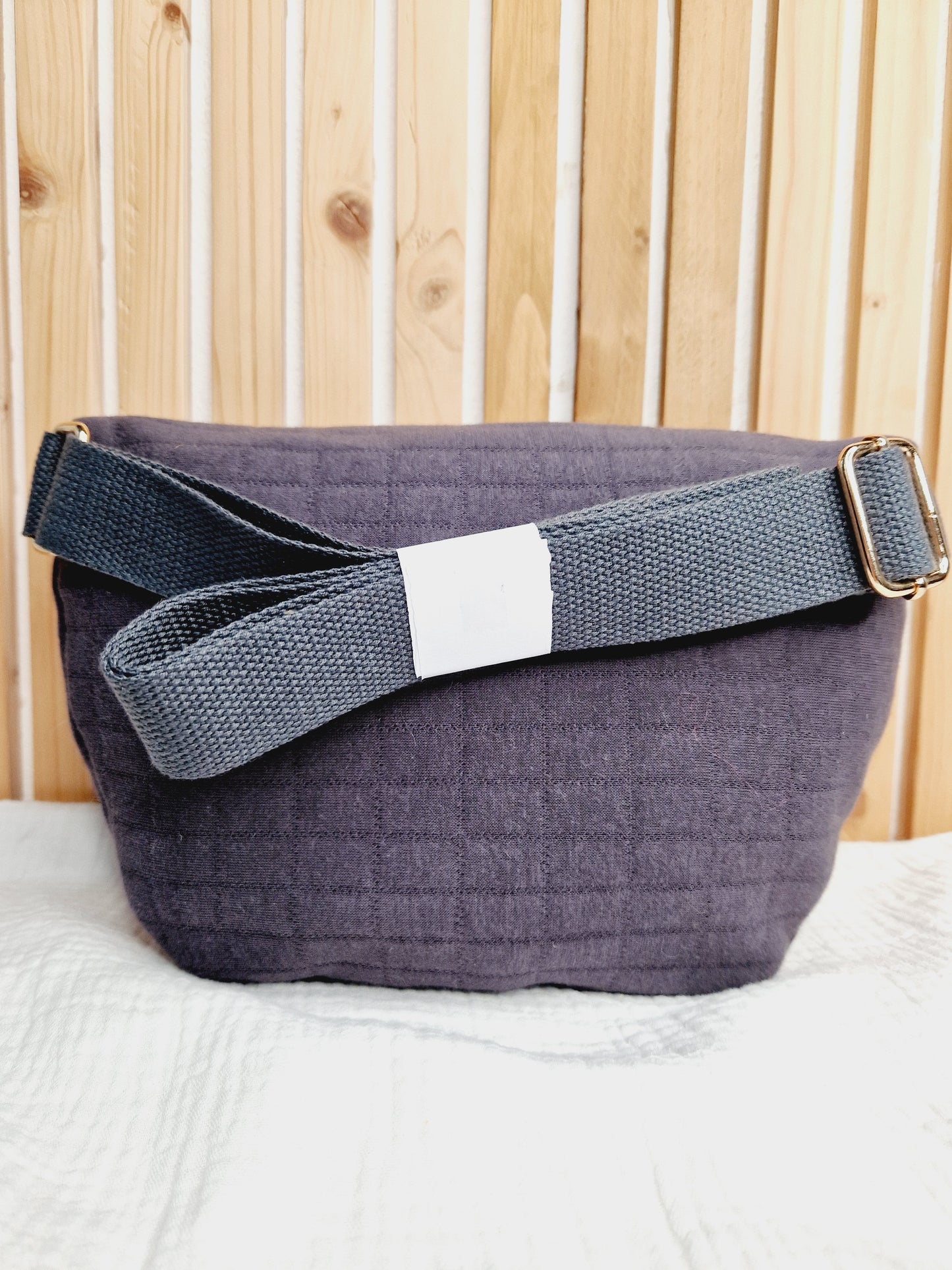 Sac banane - Molleton gaufré gris