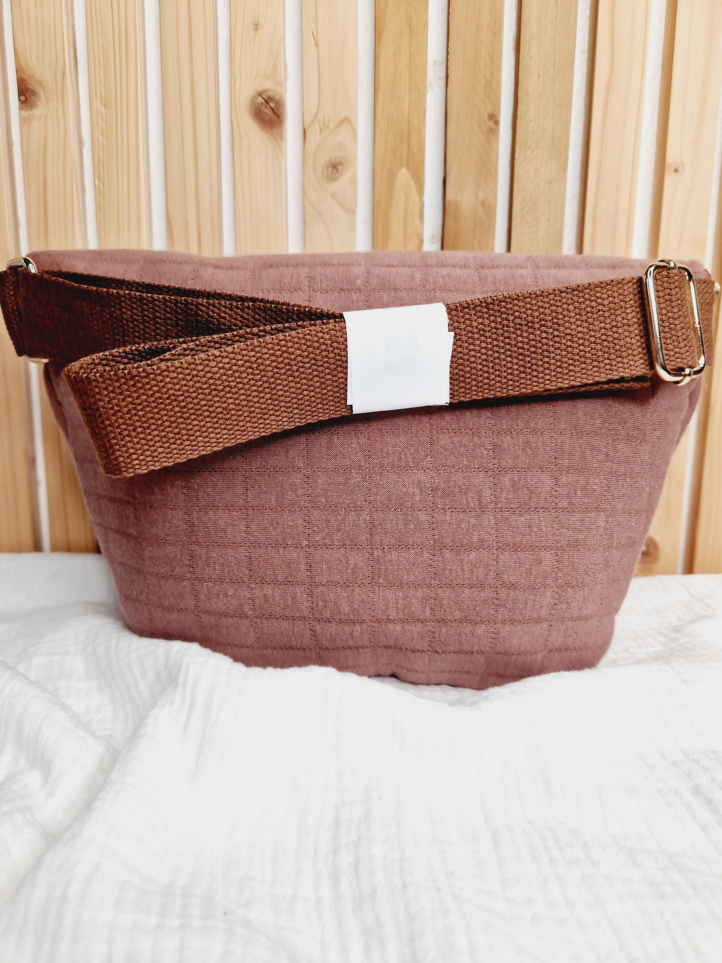 Sac banane - Molleton gaufré taupe