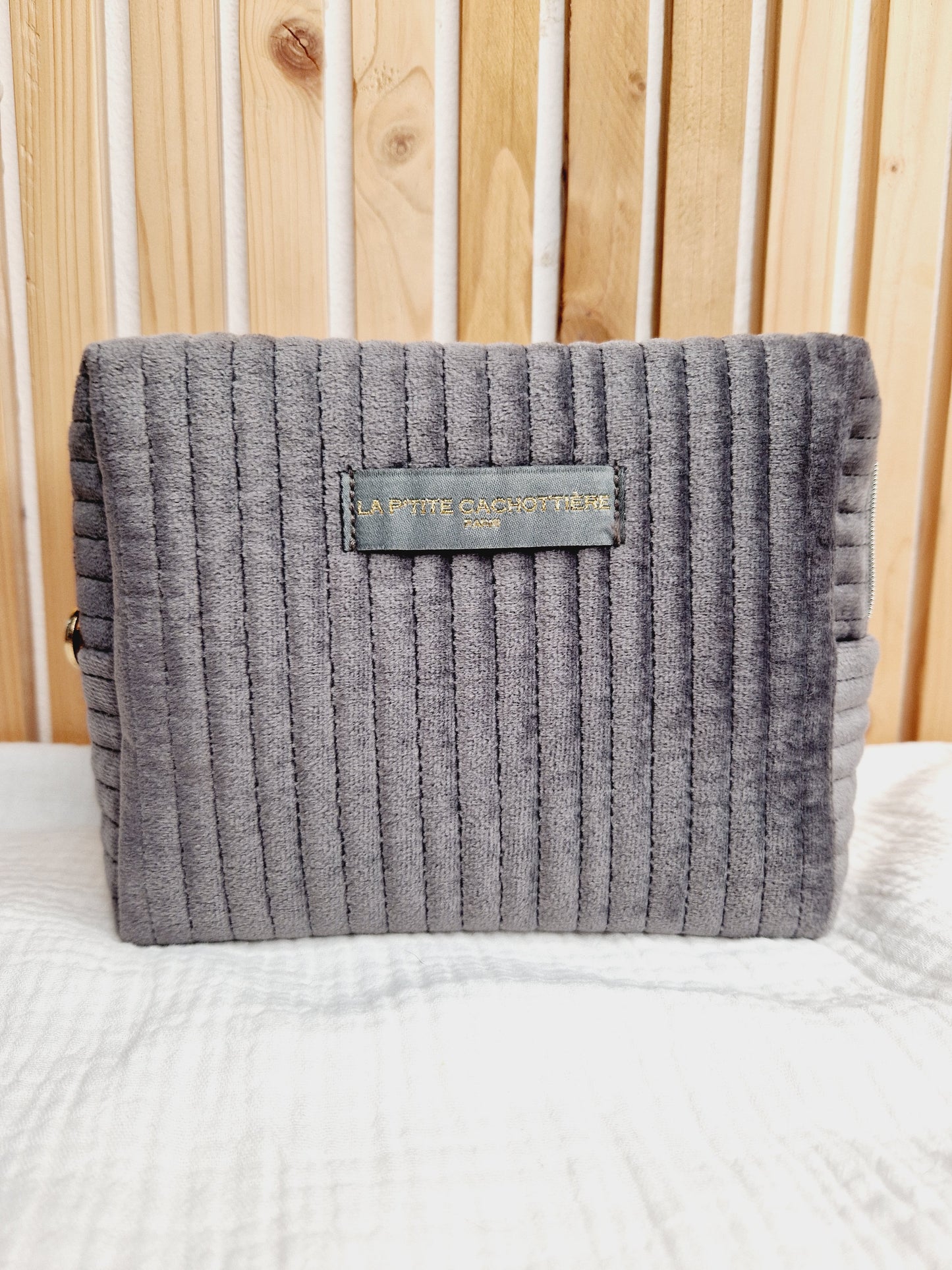 Trousse Jaipur S - Velours gris