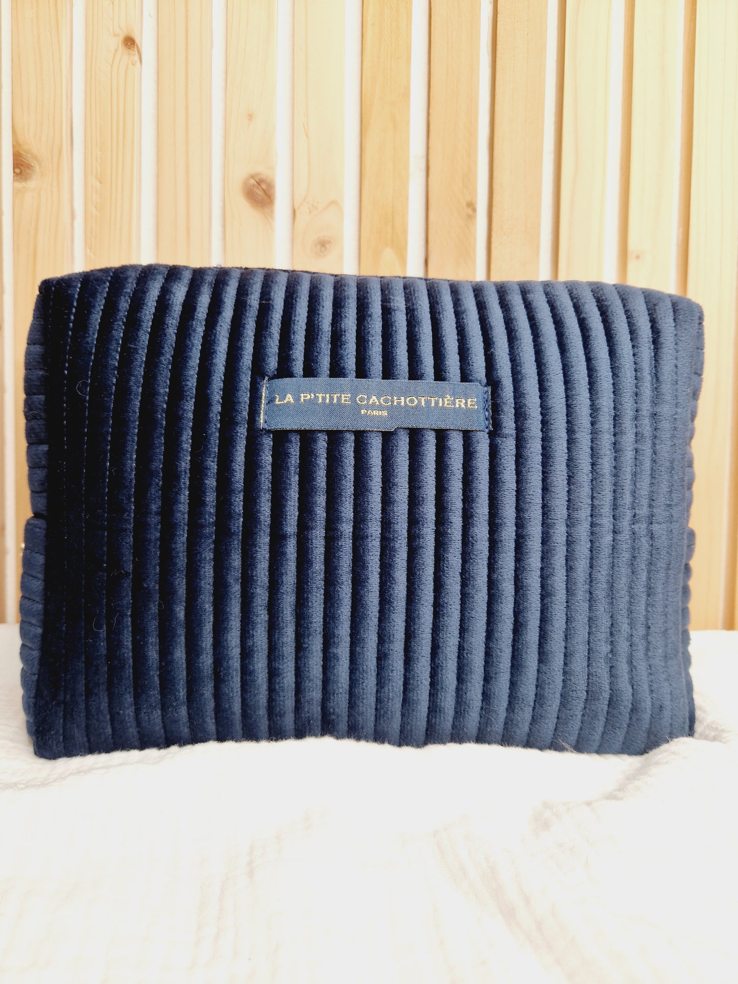 Trousse Jaipur L - Velours bleu marine