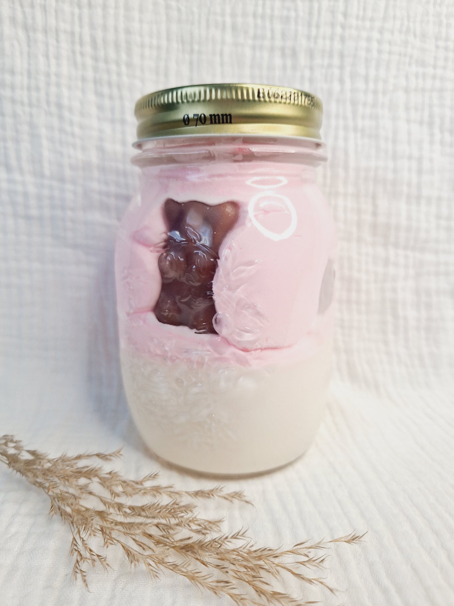 Bougie mason jar - Pomme d'amour