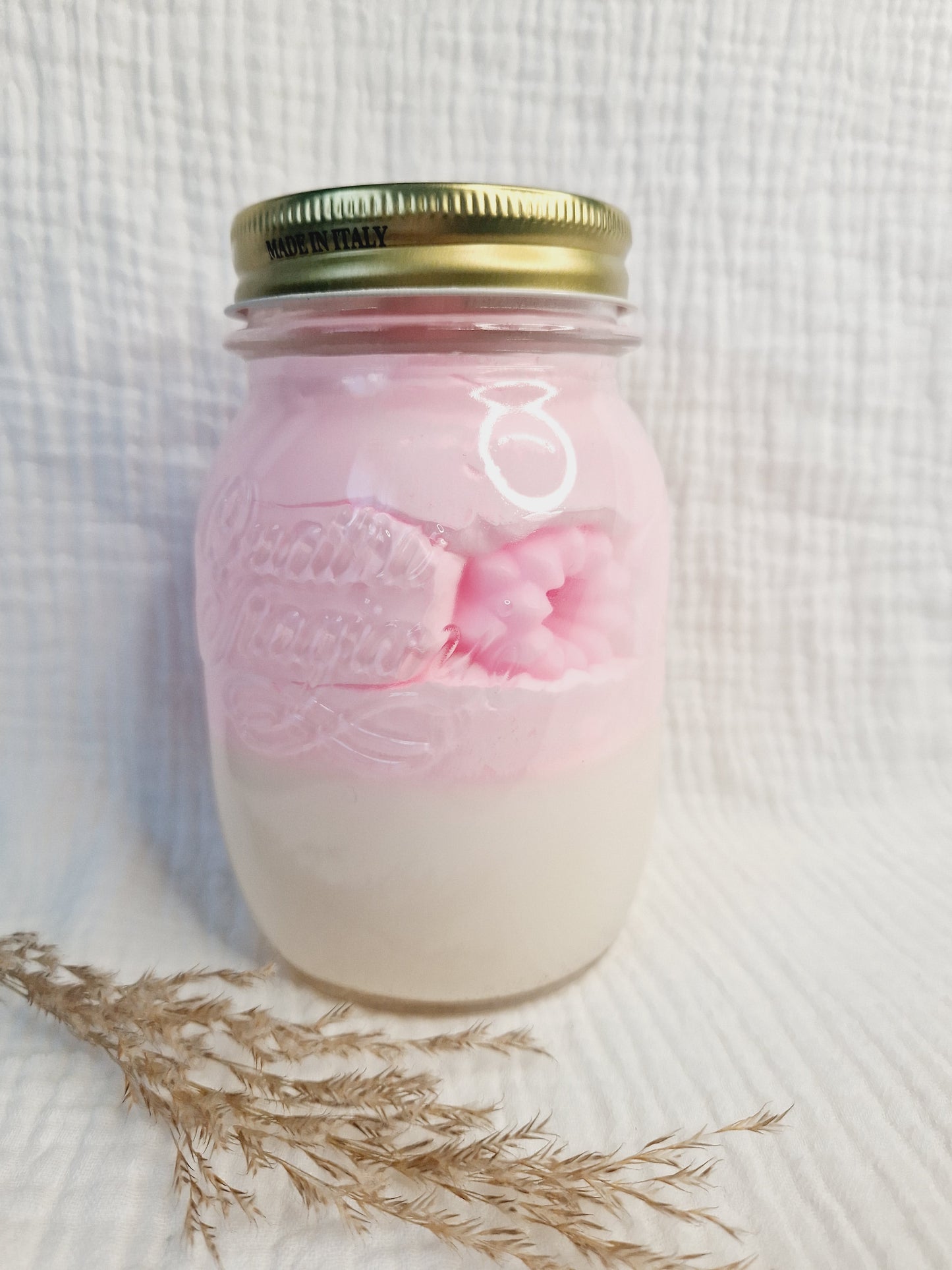 Bougie mason jar - Pomme d'amour